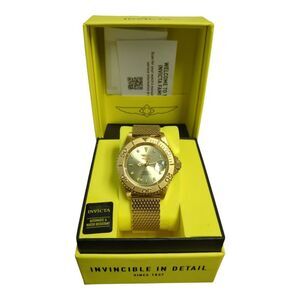 Invicta Mens Pro Diver 40mm Stainless Steel Wristwatch, Gold, 50216